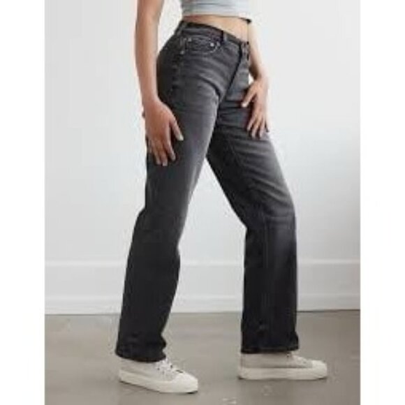 American Eagle Denim - AE x The Ziegler Sisters Stretch Curvy High-Waisted Relaxed Straight Jean NEW 18